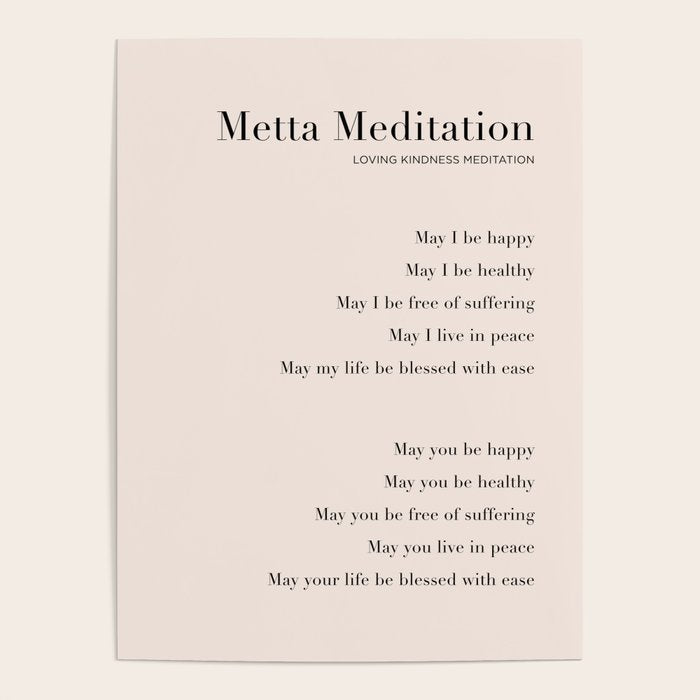 Metta Meditation. Loving Kindness Meditation Poster Gallery Image 4
