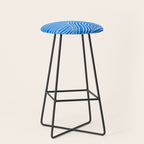 French Blue Ocean Waves Stool Gallery Image 1