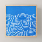 French Blue Ocean Waves Mini Art Print Gallery Image 1