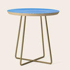 French Blue Ocean Waves Side Table Gallery Image 1