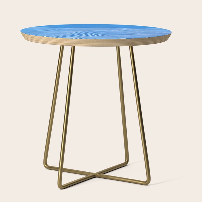 French Blue Ocean Waves Side Table Gallery Image 1