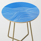 French Blue Ocean Waves Side Table Gallery Image 2