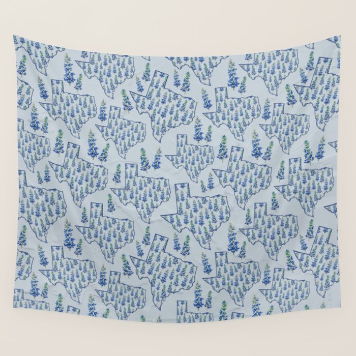 Texas Blue Bonnets Wall Tapestry Gallery Image 4