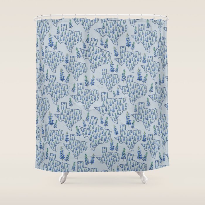 Texas Blue Bonnets Shower Curtain Gallery Image 1