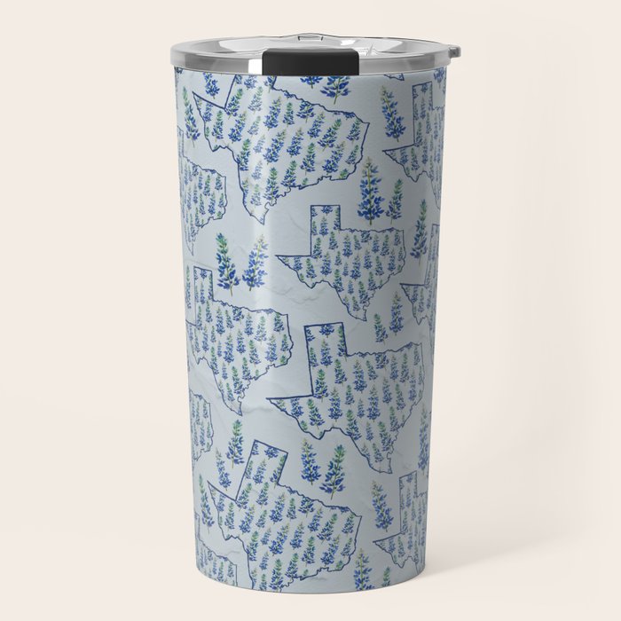 Texas Blue Bonnets Travel Mug Gallery Image 1