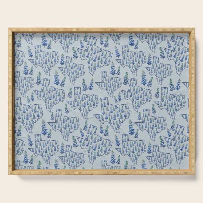 Texas Blue Bonnets Serving Tray Gallery Image 1