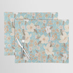 Ditsy Marker Florals - Turquoise Placemat Gallery Image 1
