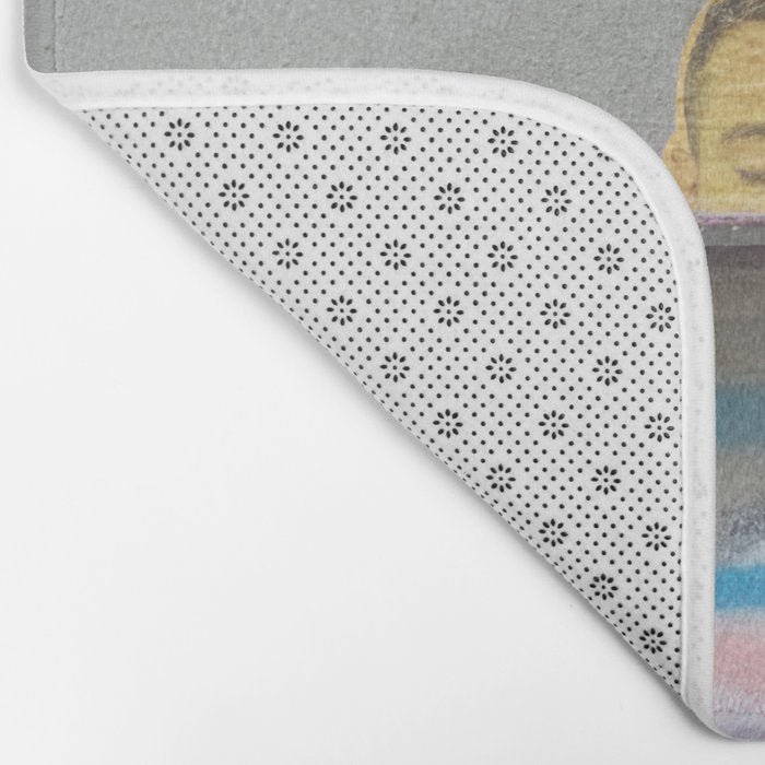 Layered Street Art Portrait Bath Mat Gallery Image 2