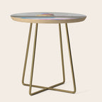 Layered Street Art Portrait Side Table Gallery Image 1