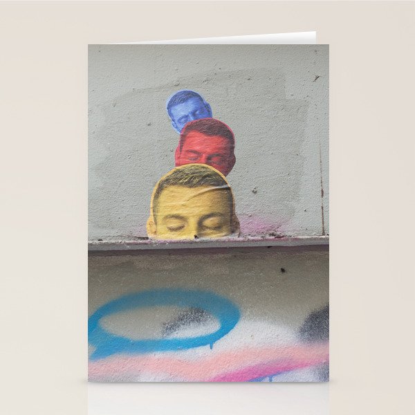 Layered Street Art Portrait Stationery Card Gallery Image 2