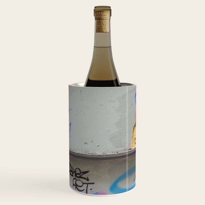 Layered Street Art Portrait Wine Chiller Gallery Image 2