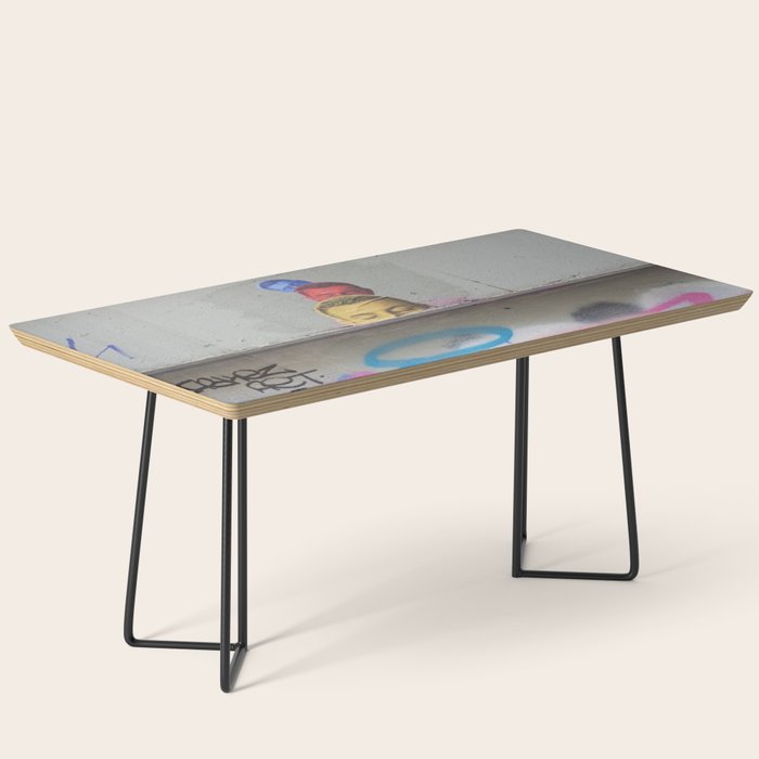 Layered Street Art Portrait Coffee Table Gallery Image 1