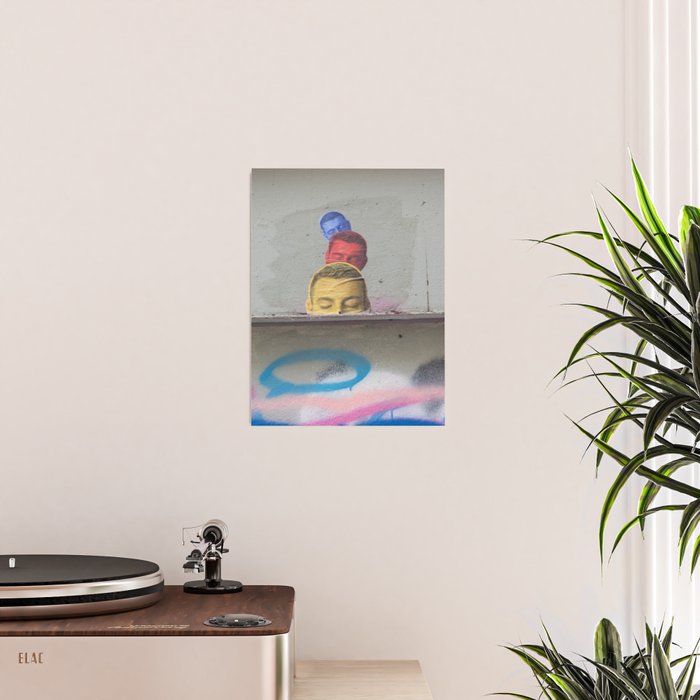 Layered Street Art Portrait Poster Gallery Image 2