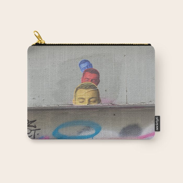 Layered Street Art Portrait Carry All Pouch Gallery Image 1