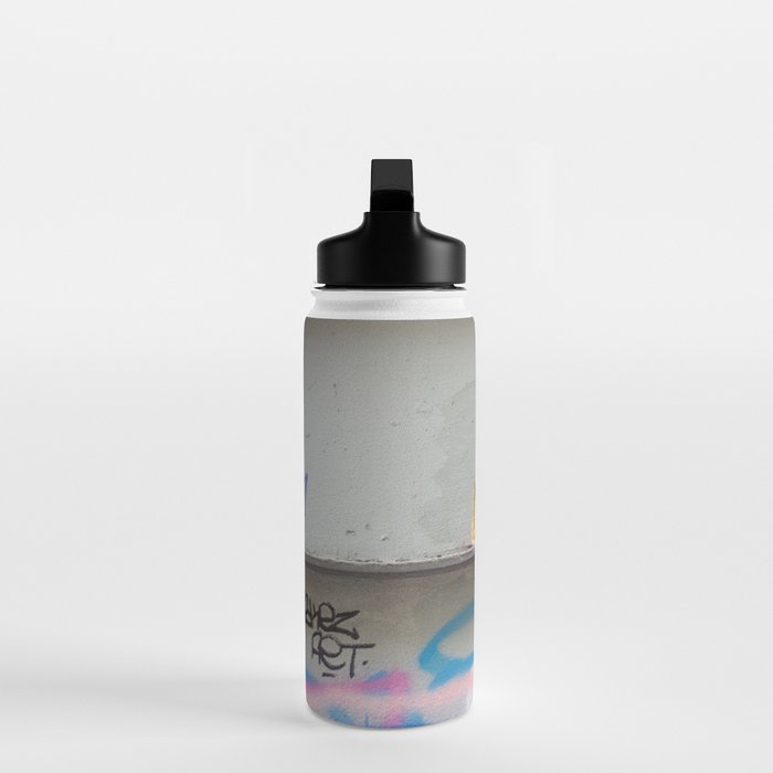 Layered Street Art Portrait Water Bottle Gallery Image 3