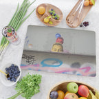 Layered Street Art Portrait Cutting Board Gallery Image 2