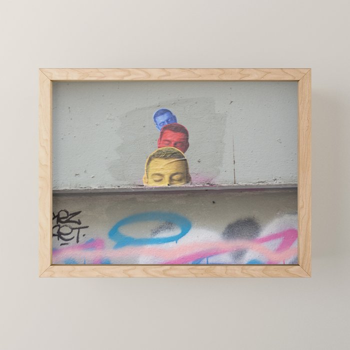 Layered Street Art Portrait Mini Art Print Gallery Image 1