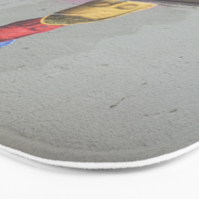 Layered Street Art Portrait Bath Mat Gallery Image 3
