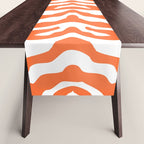 Zebra Wild Animal Print Orange Table Runner Gallery Image 1