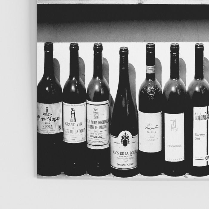 Wine Bottles in Black And White #decor #society6 #buyart Poster Gallery Image 3