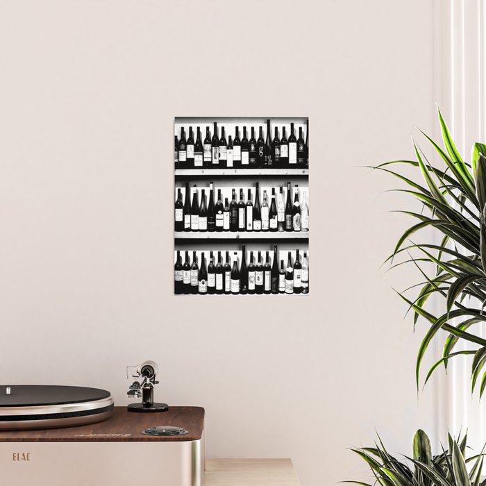Wine Bottles in Black And White #decor #society6 #buyart Poster Gallery Image 2