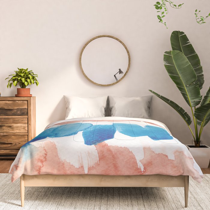 3  Watercolor November 2021 211130 Painting Valourine Original Design Color Bright Modern Contemporary  Comforter Gallery Image 3