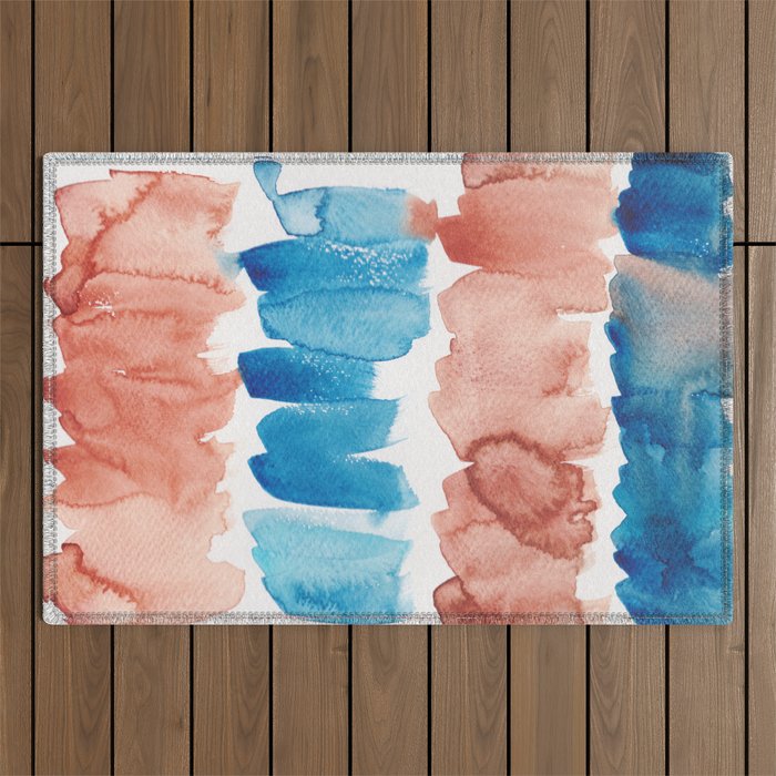 3  Watercolor November 2021 211130 Painting Valourine Original Design Color Bright Modern Contemporary  Outdoor Rug