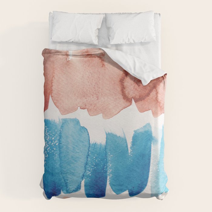3  Watercolor November 2021 211130 Painting Valourine Original Design Color Bright Modern Contemporary  Duvet Cover Gallery Image 6