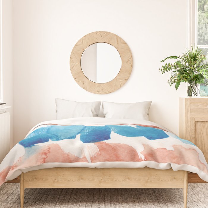3  Watercolor November 2021 211130 Painting Valourine Original Design Color Bright Modern Contemporary  Duvet Cover Gallery Image 3