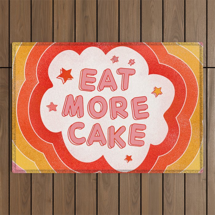 EAT MORE CAKE Outdoor Rug Gallery Image 1