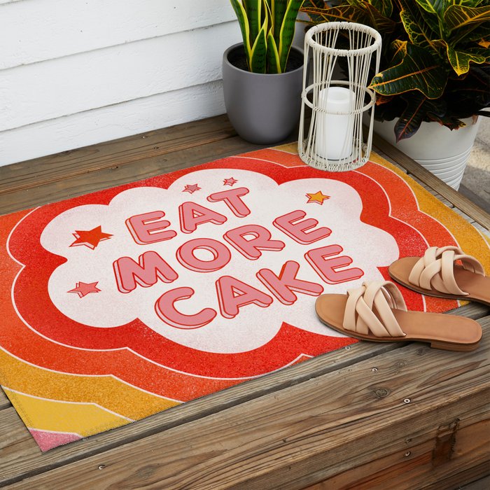 EAT MORE CAKE Outdoor Rug Gallery Image 2