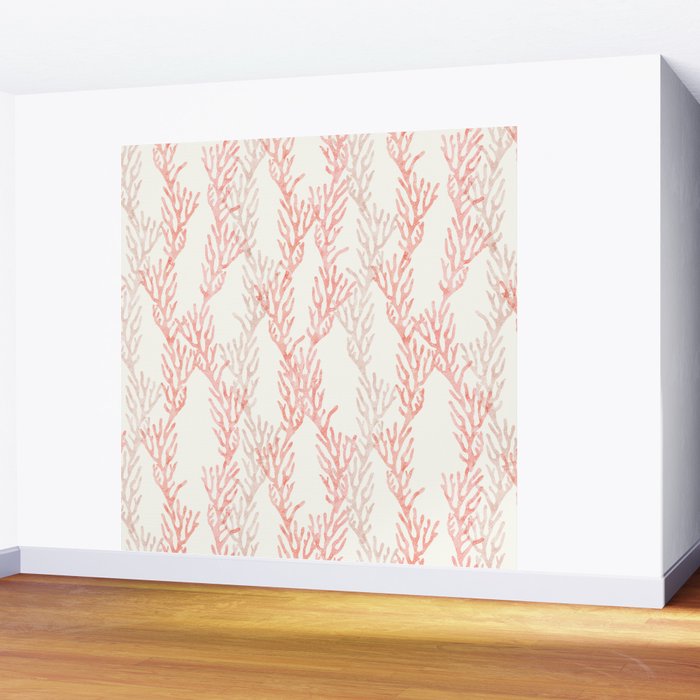 coral - warm pink Wall Mural Gallery Image 2