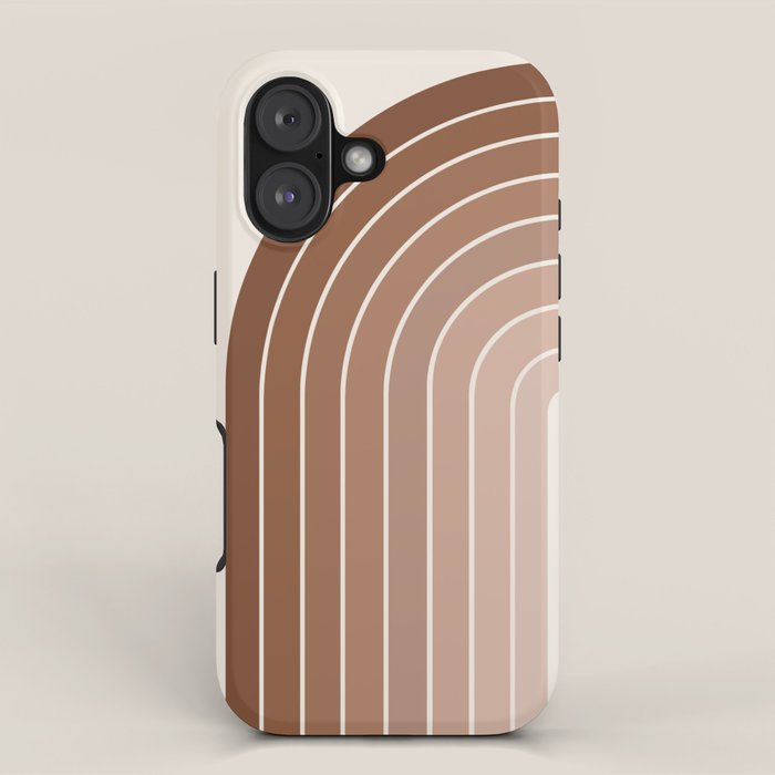 Gradient Arch XII Earthy Neutral Mid Century Modern Rainbow iPhone Case Gallery Image 1