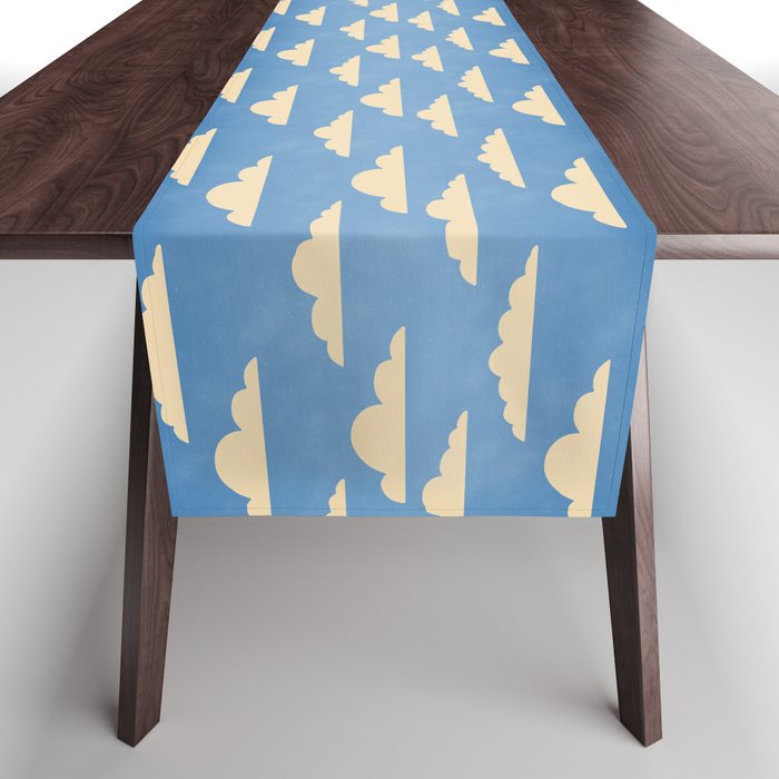 cartoony clouds Table Runner Gallery Image 1