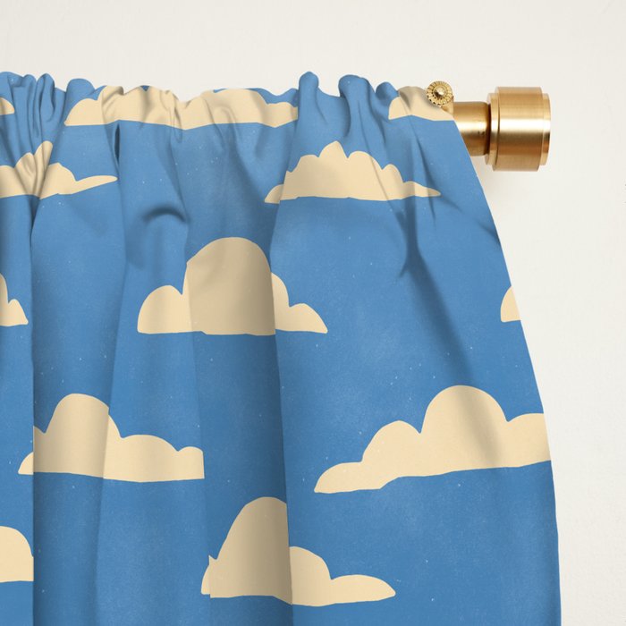 cartoony clouds Window Curtain Gallery Image 2