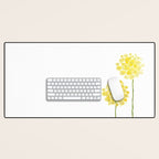 two abstract dandelions watercolor Desk Mat Gallery Image 1
