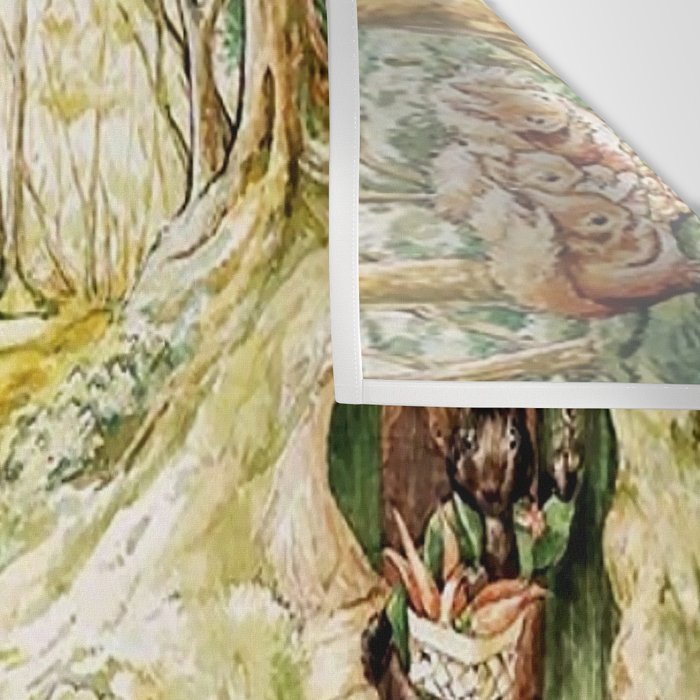 Peter Rabbitâs Neighbourhood by Beatrix Potter Wall Tapestry Gallery Image 3
