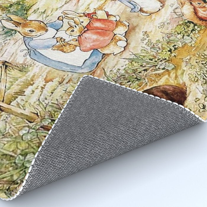 Peter Rabbitâs Neighbourhood by Beatrix Potter Rug Gallery Image 4
