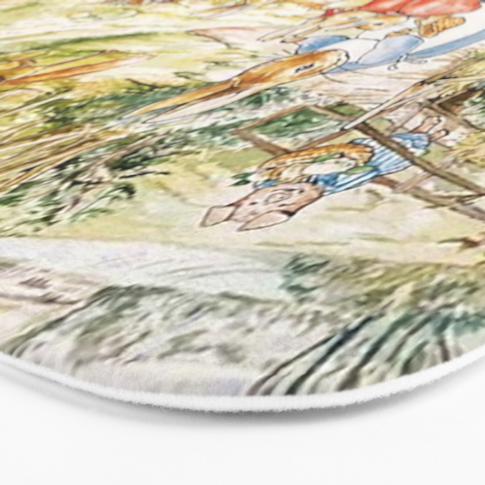 Peter Rabbitâs Neighbourhood by Beatrix Potter Bath Mat Gallery Image 3