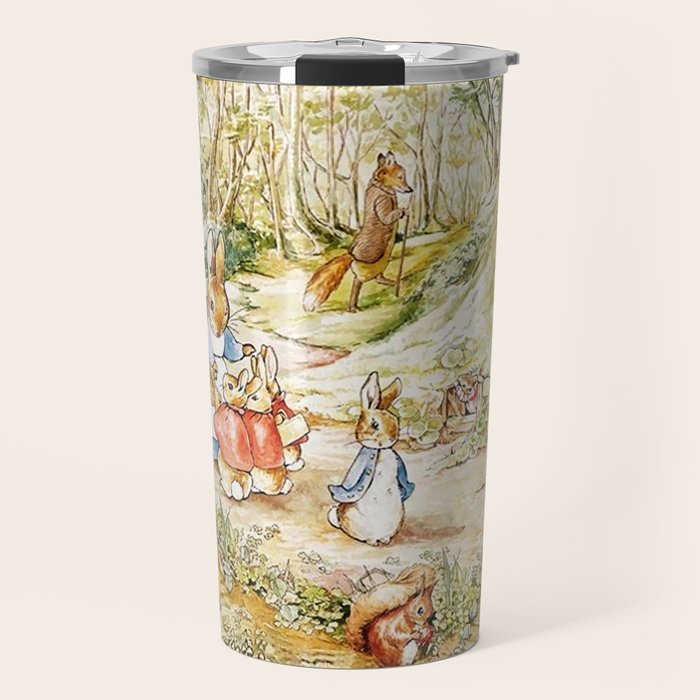 Peter Rabbitâs Neighbourhood by Beatrix Potter Travel Mug Gallery Image 1