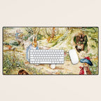 Peter Rabbitâs Neighbourhood by Beatrix Potter Desk Mat Gallery Image 1