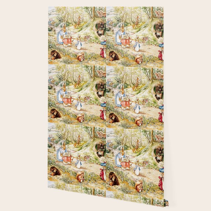 Peter Rabbitâs Neighbourhood by Beatrix Potter Wallpaper Gallery Image 2