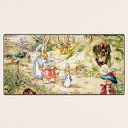 Peter Rabbitâs Neighbourhood by Beatrix Potter Desk Mat Gallery Image 3