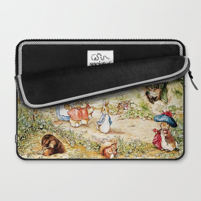 Peter Rabbitâs Neighbourhood by Beatrix Potter Laptop Sleeve Gallery Image 2