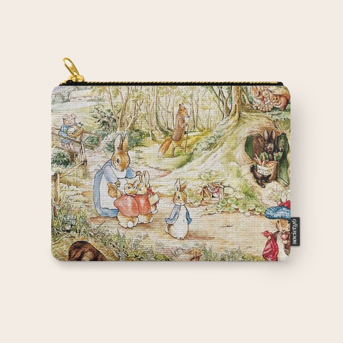 Peter Rabbitâs Neighbourhood by Beatrix Potter Carry All Pouch Gallery Image 1