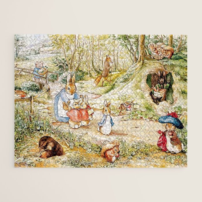 Peter Rabbitâs Neighbourhood by Beatrix Potter Jigsaw Puzzle Gallery Image 2