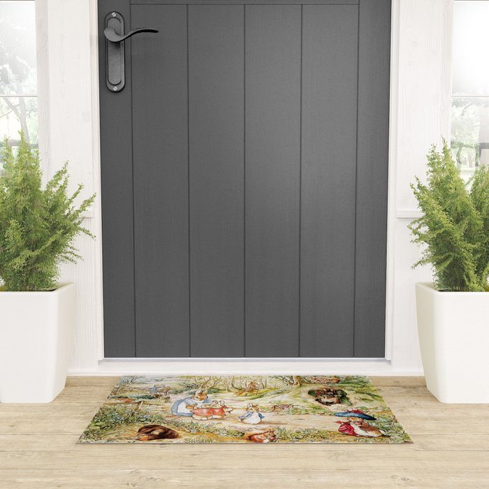 Peter Rabbitâs Neighbourhood by Beatrix Potter Welcome Mat Gallery Image 3