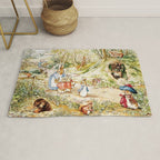 Peter Rabbitâs Neighbourhood by Beatrix Potter Rug Gallery Image 1