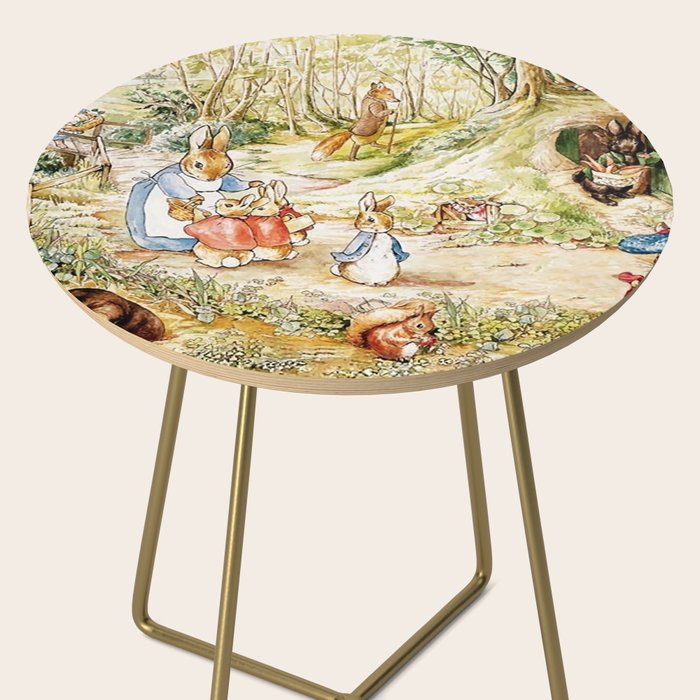 Peter Rabbitâs Neighbourhood by Beatrix Potter Side Table Gallery Image 2
