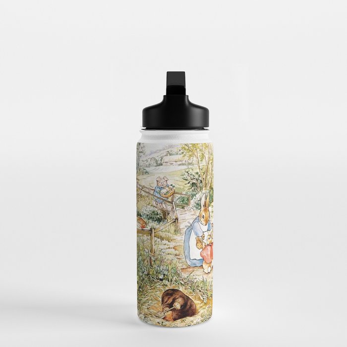 Peter Rabbitâs Neighbourhood by Beatrix Potter Water Bottle Gallery Image 3
